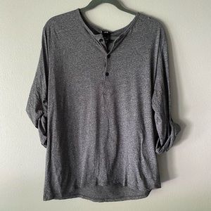 H&M MENS heather gray XL SHIRT